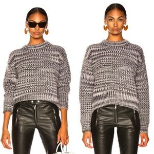 ACNE STUDIOS Mixed Sweater Wool & Mohair Blend in Grey (Size M) *FLAW